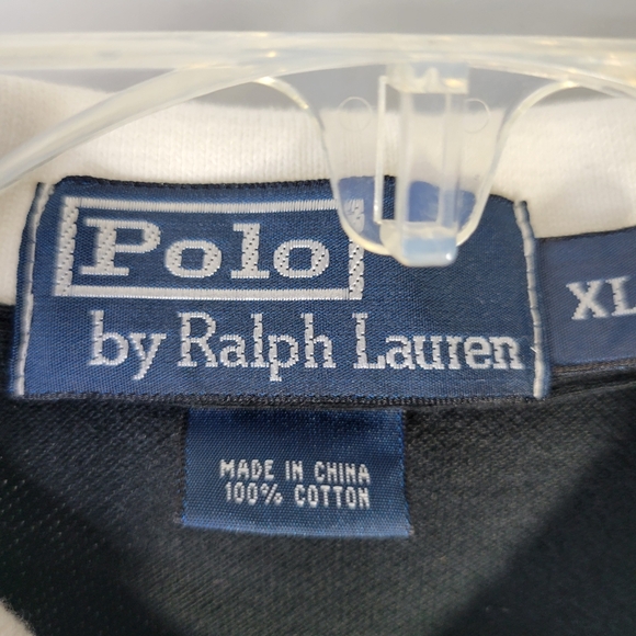Polo by Ralph Lauren Black Polo Eagle R-4 Polo R-4 Large Hit on Front Size XL - Picture 4 of 7